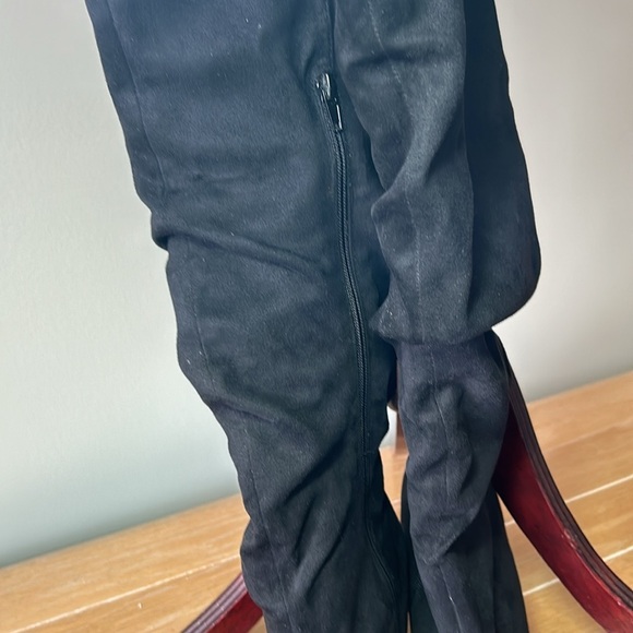 Lane Bryant heeled boots size 11 W inside zipper soft faux suede new 3.5” heel - Picture 3 of 17